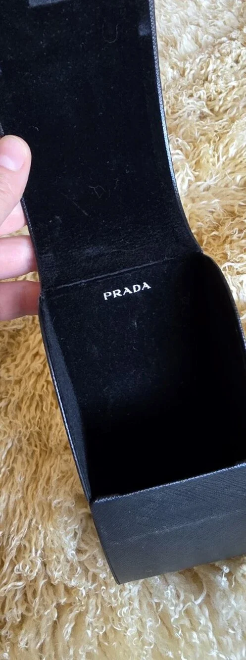 Black Prada Oversized Square Black Tortoise Shell Sunglasses With Matching Case
